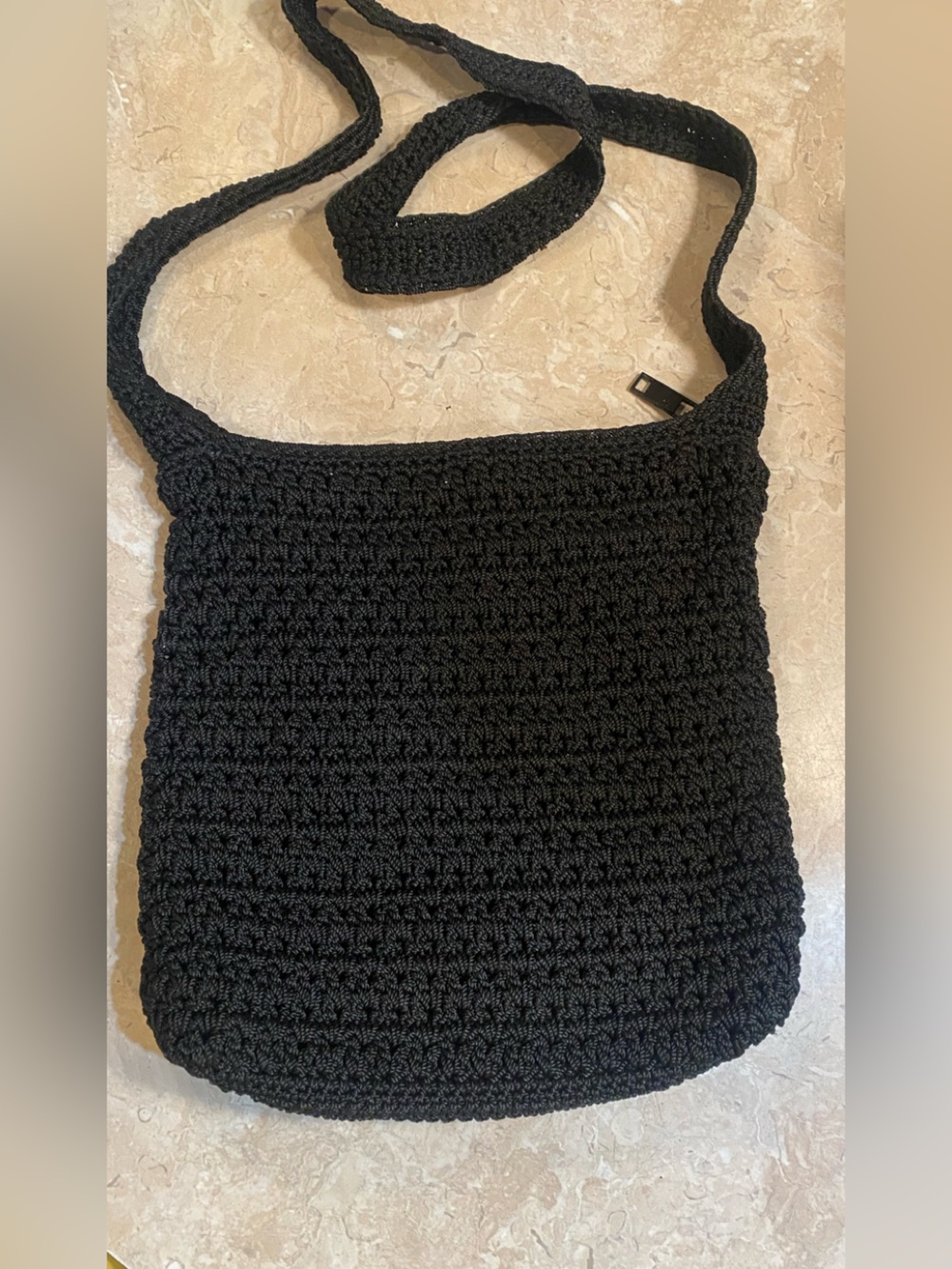 The Sak Black Crochet Crossbody Bag
